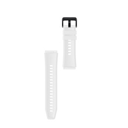 Silikoninis dirželis skirtas Huawei Watch GT 2/ 3/ 4/ 2 Pro/ 3 Pro/ 4 Pro/ GT 2e 46mm – baltas