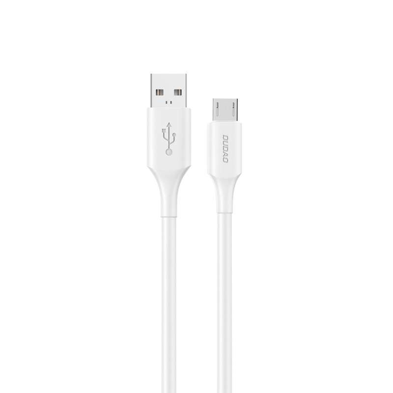 Dudao L2SM USB-A / micro USB 6A laidas 1,2 m - baltas