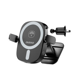 Dudao FW11 automobilinio telefono laikiklis su 15W indukciniu įkrovikliu oro išleidimo angai / kabinai - juodas