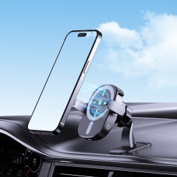 Dudao FW11 automobilinio telefono laikiklis su 15W indukciniu įkrovikliu oro išleidimo angai / kabinai - juodas
