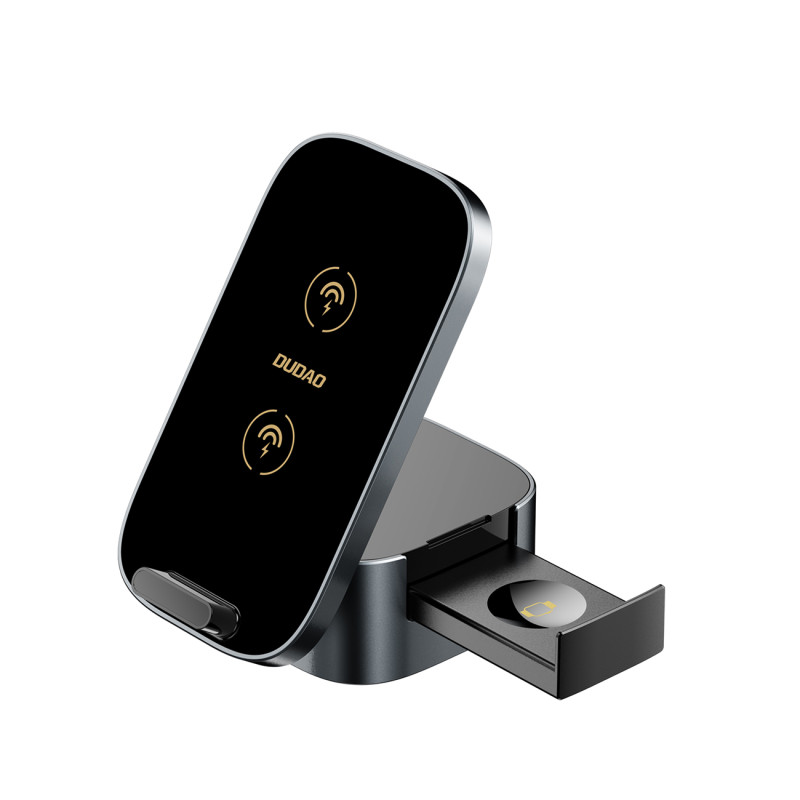 Dudao A11Pro+ indukcinis įkroviklis 15W 3in1 telefonui / išmaniajam laikrodžiui / ausinėms - juodas
