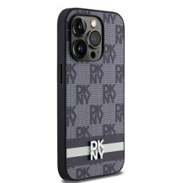 DKNY odinis languotas monofoninis raštas ir spausdintos juostelės iPhone 14 Pro dėklas – juodas