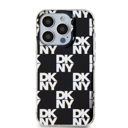 DKNY IML Checkered Mono Pattern dėklas, skirtas iPhone 15 Pro - juodas