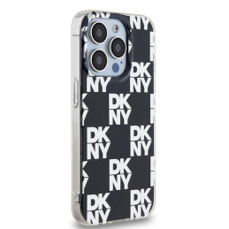 DKNY IML Checkered Mono Pattern dėklas, skirtas iPhone 15 Pro - juodas