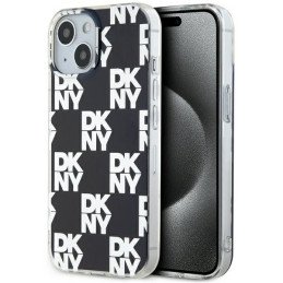 DKNY IML Checkered Mono Pattern dėklas, skirtas iPhone 15 Plus / 14 Plus - juodas