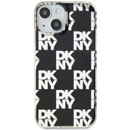 DKNY IML Checkered Mono Pattern dėklas, skirtas iPhone 15 Plus / 14 Plus - juodas