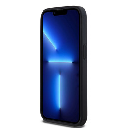 DKNY Leather Mono Stripe & Metal Logo dėklas, skirtas iPhone 15 Pro Max - juodas