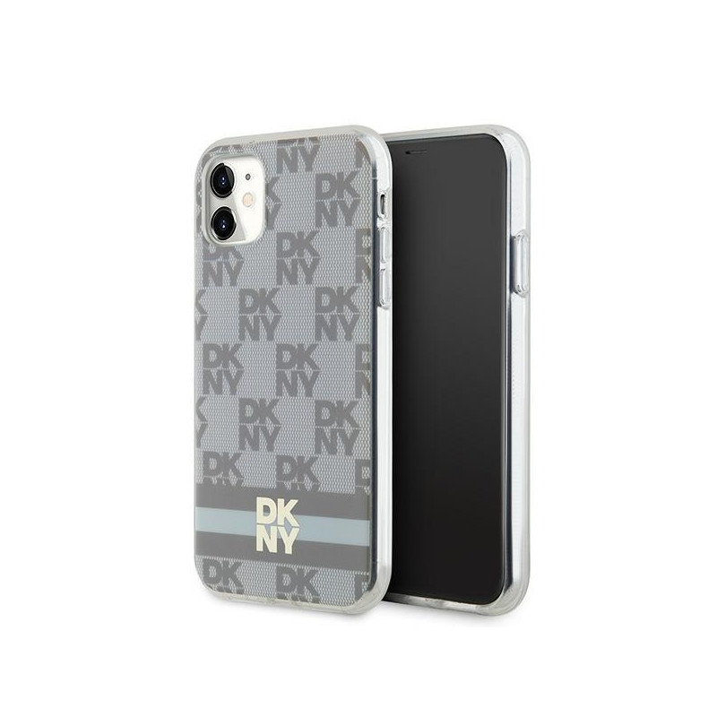 DKNY IML languotas monofoninis raštas ir spausdintos juostelės MagSafe dėklas, skirtas iPhone 11 / Xr - smėlio spalvos