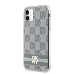 DKNY IML languotas monofoninis raštas ir spausdintos juostelės MagSafe dėklas, skirtas iPhone 11 / Xr - smėlio spalvos