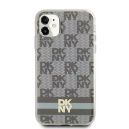 DKNY IML languotas monofoninis raštas ir spausdintos juostelės MagSafe dėklas, skirtas iPhone 11 / Xr - smėlio spalvos