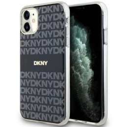 DKNY IML Mono & Stripe MagSafe dėklas, skirtas iPhone 11 / Xr - juodas