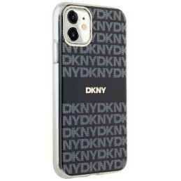 DKNY IML Mono & Stripe MagSafe dėklas, skirtas iPhone 11 / Xr - juodas