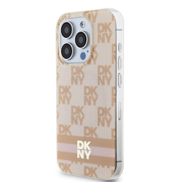 DKNY IML languotas monofoninis raštas ir spausdintos juostelės MagSafe dėklas, skirtas iPhone 13 Pro / 13 - rožinis