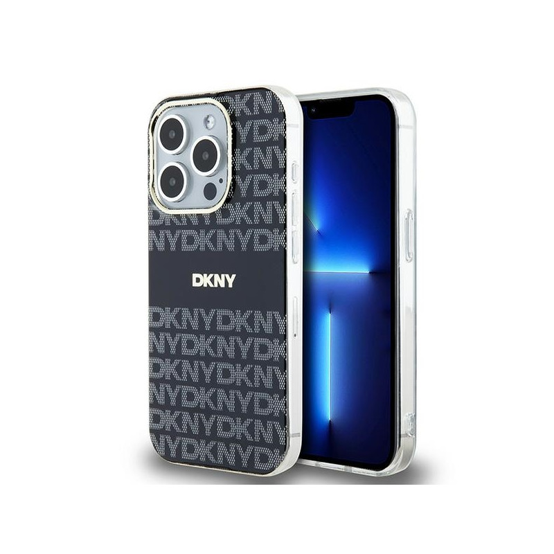 DKNY IML Mono & Stripe MagSafe dėklas, skirtas iPhone 13 Pro / 13 – juodas