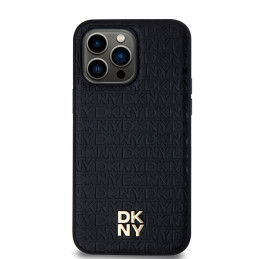 DKNY odinis metalinis logotipas MagSafe dėklas, skirtas iPhone 13 Pro / 13 - juodas