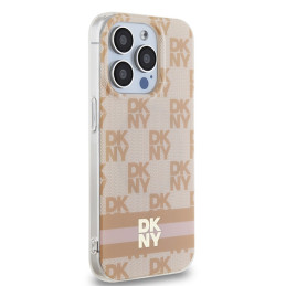 DKNY IML languotas monofoninis raštas ir spausdintos juostelės MagSafe dėklas, skirtas iPhone 13 Pro Max - rožinis