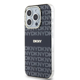 DKNY IML Mono & Stripe MagSafe dėklas iPhone 13 Pro Max - juodas