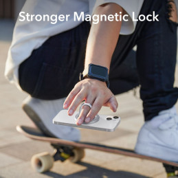 ESR Halolock MagSafe žiedinis stovas telefonui - sidabrinis