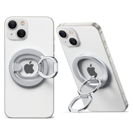 ESR Halolock MagSafe žiedinis stovas telefonui - sidabrinis