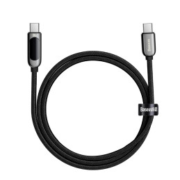 Baseus CATSK-B01 USB-C - USB-C PD QC kabelis 100W 5A 480Mb/ s 1m su ekranu - juodas