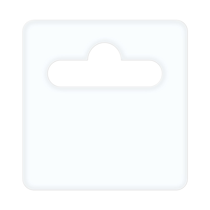 Euro pakabukas 50x50 mm premium su gumos klijais 1000 vnt/ ritinys (0,35 mm folija)