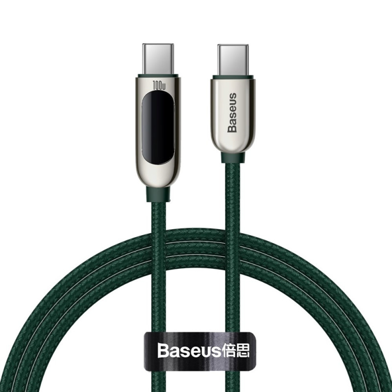 Baseus CATSK-B06 USB-C – USB-C PD laidas 100W 5A 480Mb/ s 1m – žalias