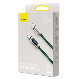 Baseus CATSK-B06 USB-C – USB-C PD laidas 100W 5A 480Mb/ s 1m – žalias