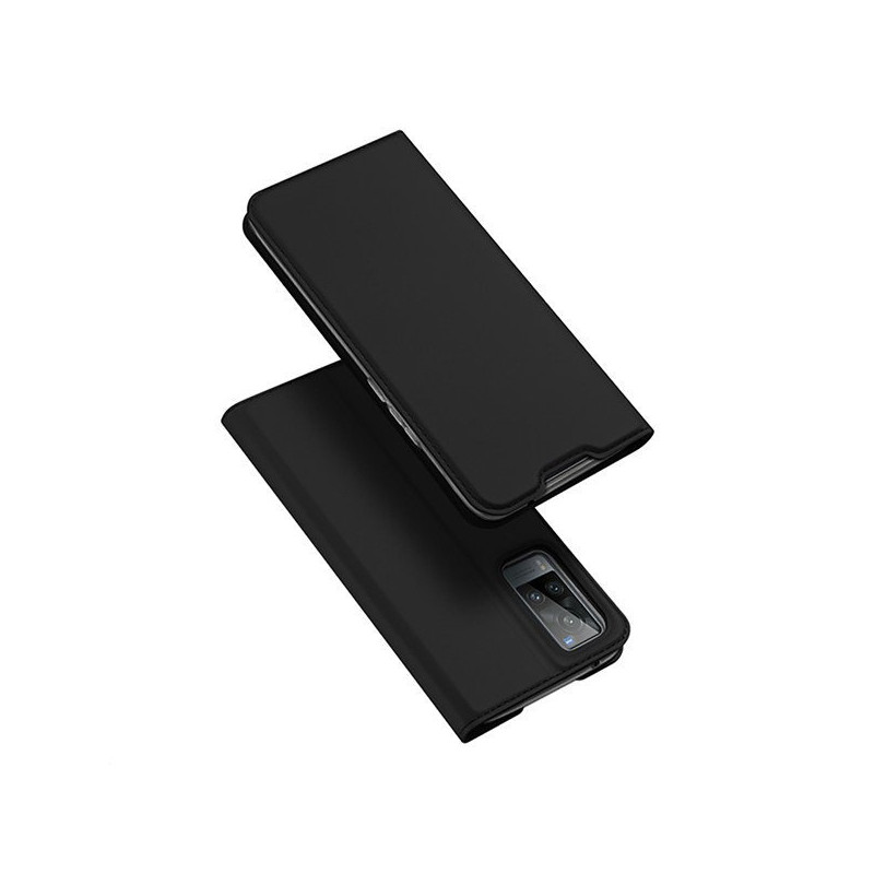 Dux Ducis Skin Pro dėklo dėklo dangtelis su atvartu Vivo X60 juodas