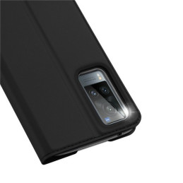 Dux Ducis Skin Pro dėklo dėklo dangtelis su atvartu Vivo X60 juodas