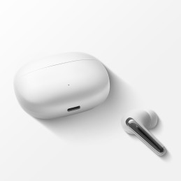 Joyroom Funpods JR-FN1 belaidės į ausis įdedamos TWS Bluetooth 5.4 ANC ENC ausinės – baltos