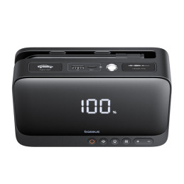 Starteris Baseus Super Energy BS-CH013 4in1 600A su žibintuvėliu / 6000mAh maitinimo blokas / kompresorius - juodas