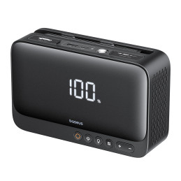 Starteris Baseus Super Energy BS-CH013 4in1 600A su žibintuvėliu / 6000mAh maitinimo blokas / kompresorius - juodas