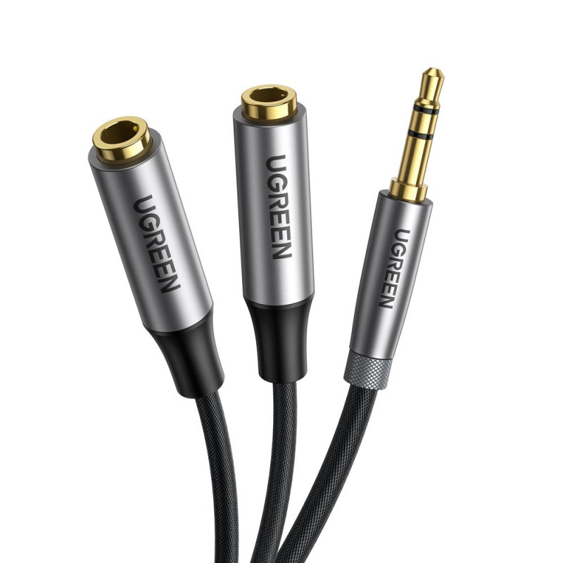 Ugreen AUX ilgintuvo kabelis 3,5 mm mini lizdas 0,2 m juodas (AV191 50253)