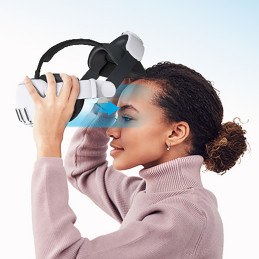 BoboVR M3 Mini įtempimą mažinantis dirželis skirtas Meta Quest 3 VR akiniams - balti ir juodi