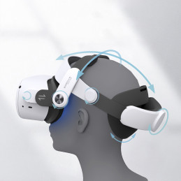 BoboVR M2+ įtempimą mažinantis dirželis, skirtas Meta Quest 2 VR akiniams – balti ir juodi