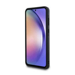 BMW Leather Carbon dėklas Samsung Galaxy A55 - juodas
