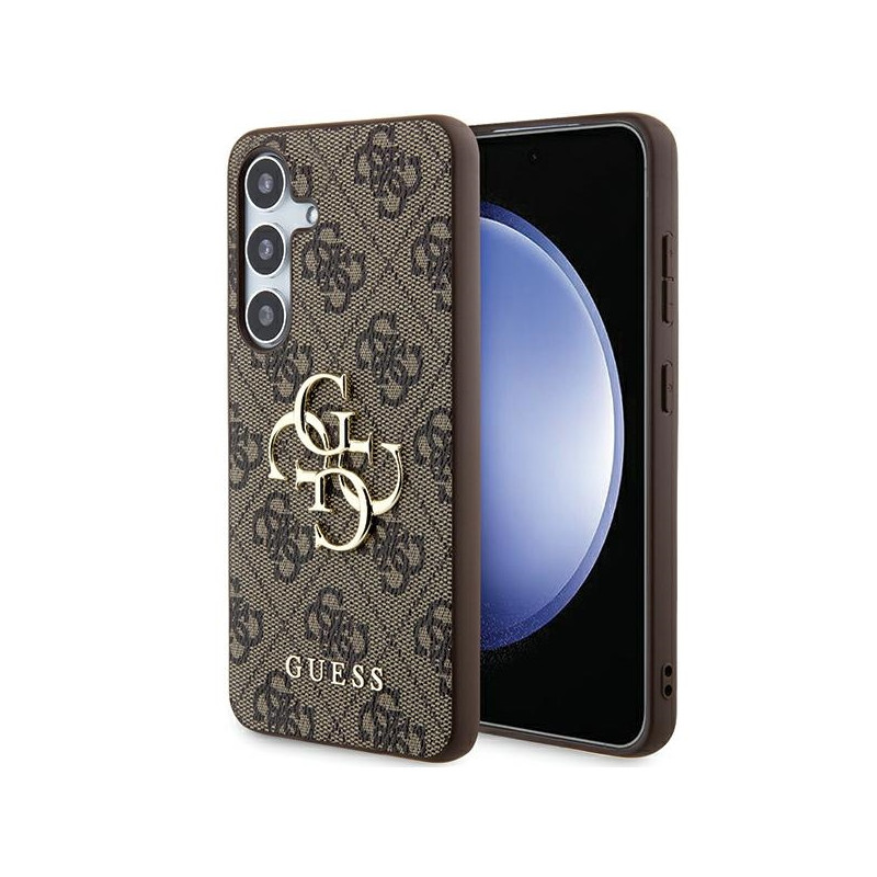 Guess 4G Big Metal Logo dėklas, skirtas Samsung Galaxy A55 - rudas