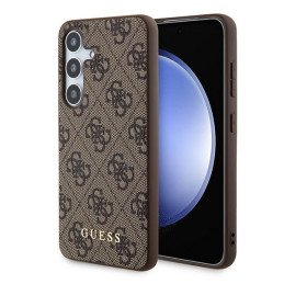 Guess 4G Metal Gold Logo dėklas, skirtas Samsung Galaxy A55 - rudas