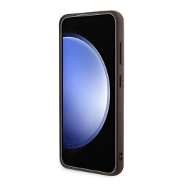 Guess 4G Metal Gold Logo dėklas, skirtas Samsung Galaxy A55 - rudas