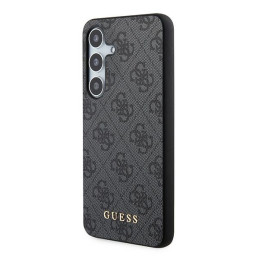 Guess 4G Metal Gold Logo dėklas, skirtas Samsung Galaxy A55 - juodas