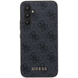Guess 4G Metal Gold Logo dėklas, skirtas Samsung Galaxy A55 - juodas