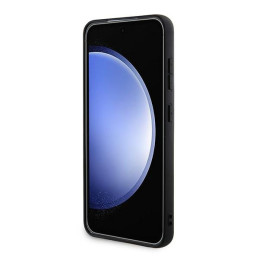 Guess 4G Metal Gold Logo dėklas, skirtas Samsung Galaxy A55 - juodas