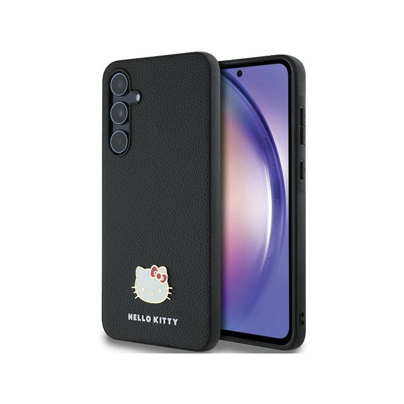 Hello Kitty Metal Logo Kitty Head dėklas Samsung Galaxy A55 - juodas