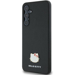 Hello Kitty Metal Logo Kitty Head dėklas Samsung Galaxy A55 - juodas