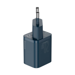 Baseus Super Si 1C greitas USB tipo C įkroviklis 20 W Power Delivery mėlynas (CCSUP-B03)