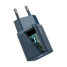 Baseus Super Si 1C greitas USB tipo C įkroviklis 20 W Power Delivery mėlynas (CCSUP-B03)