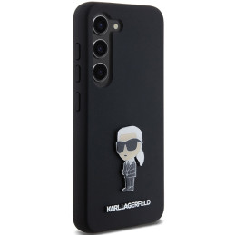 Karl Lagerfeld Silicone Ikonik Metal Pin dėklas Samsung Galaxy S24+ - juodas