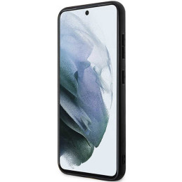 Karl Lagerfeld Saffiano Mono Metal Logo dėklas, skirtas Samsung Galaxy S24 - juodas