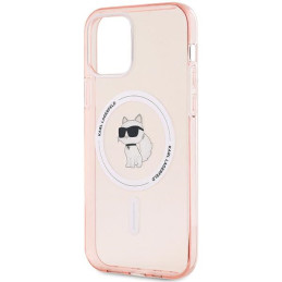 Karl Lagerfeld IML Choupette MagSafe dėklas iPhone 12/ 12 Pro - rožinis