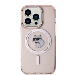Karl Lagerfeld IML Choupette MagSafe dėklas iPhone 14 Pro - rožinis